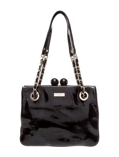 Pre-owned Kate Spade Patent Leather Top Handle Bag In Black
