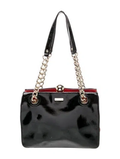 Pre-owned Kate Spade Patent Leather Top Handle Bag In Black
