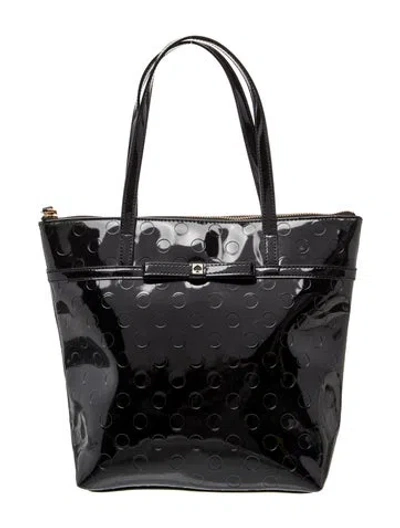 Pre-owned Kate Spade Patent Leather Top Handle Bag In Black