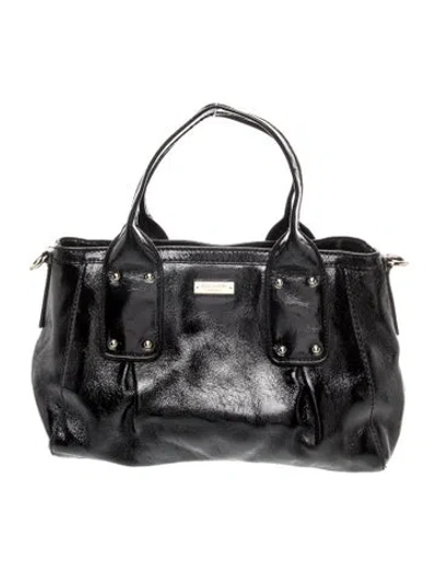 Pre-owned Kate Spade Patent Leather Top Handle Bag In Black