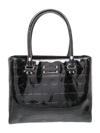 Pre-owned Kate Spade Patent Leather Top Handle Bag In Blue