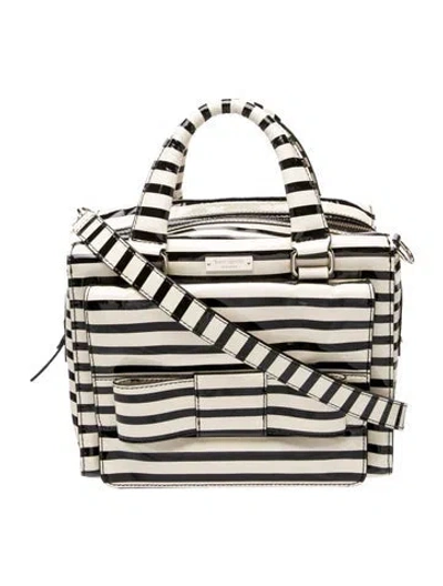 Pre-owned Kate Spade Patent Leather Top Handle Bag In Neutral