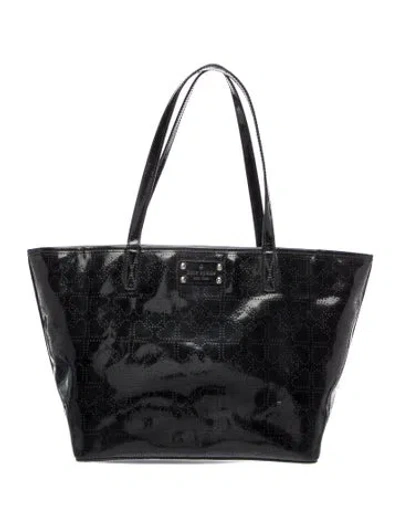 Pre-owned Kate Spade Patent Leather Tote In Black