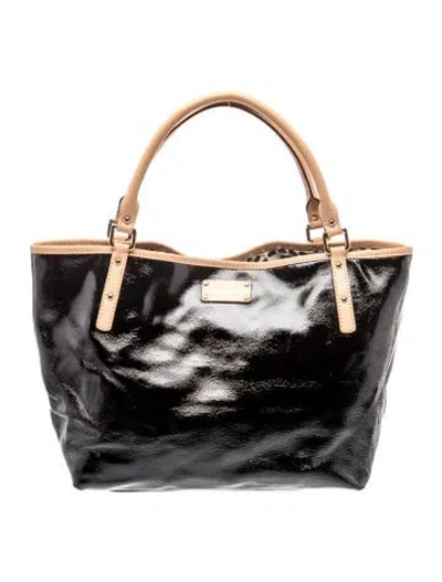 Pre-owned Kate Spade Patent Leather Tote In Black