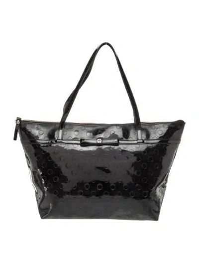 Pre-owned Kate Spade Patent Leather Tote In Black