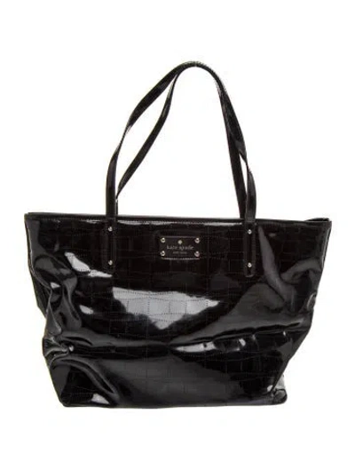 Pre-owned Kate Spade Patent Leather Tote In Black