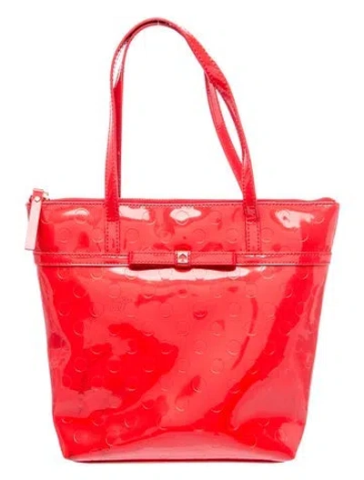 Pre-owned Kate Spade Patent Leather Tote In Red