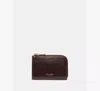 Kate Spade Patent Mini Zip Card Case In Brown