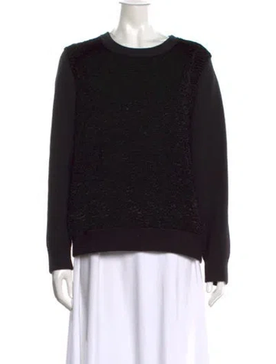 Pre-owned Kate Spade Patterned Crew Neck Sweater In Black
