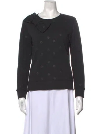 Pre-owned Kate Spade Patterned Crew Neck Sweater In Black