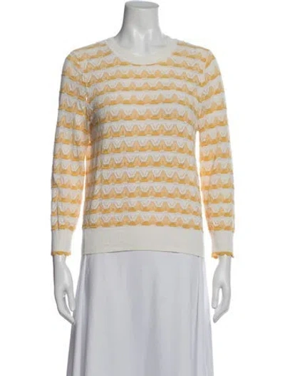 Pre-owned Kate Spade Patterned Crew Neck Sweater In Multicolor