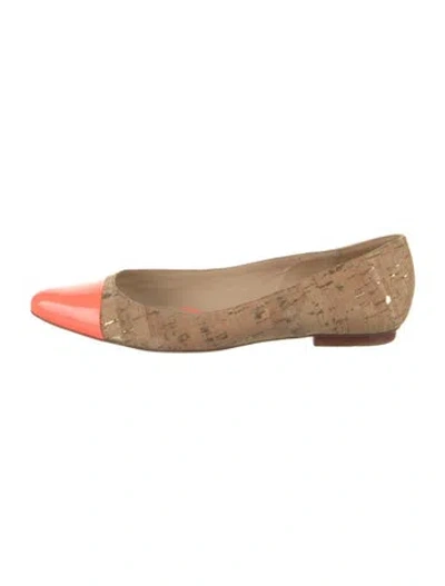 Pre-owned Kate Spade Patterned Flats In Orange