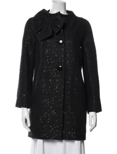 Pre-owned Kate Spade Patterned Jacket In Black