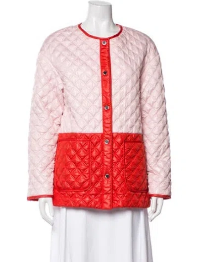 Pre-owned Kate Spade Patterned Jacket In Pink/red