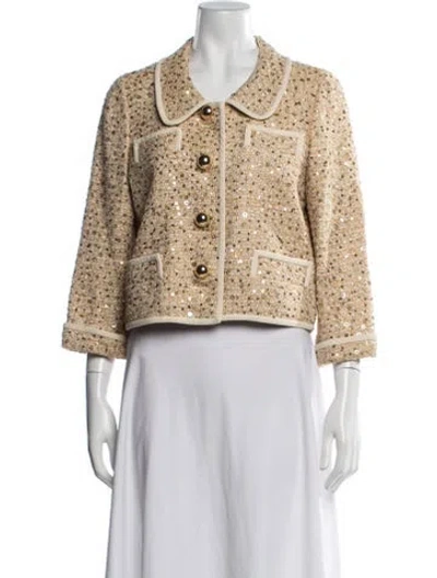 Pre-owned Kate Spade Patterned Jacket In Yellow