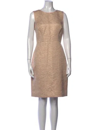Pre-owned Kate Spade Patterned Knee-length Dress In Neutrals/pink