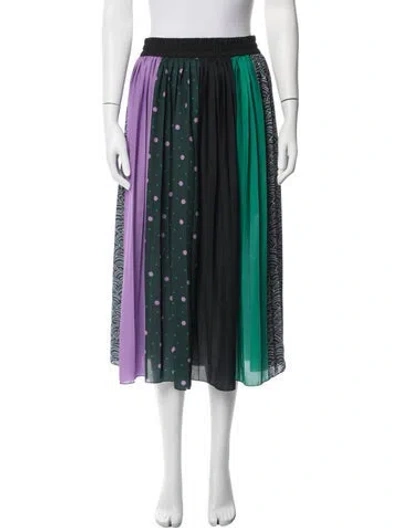 Pre-owned Kate Spade Patterned Midi Length Skirt In Blue
