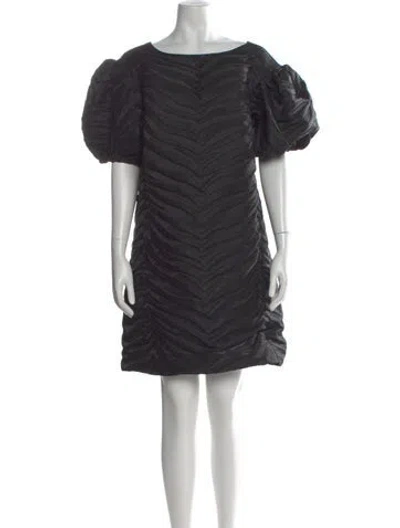 Pre-owned Kate Spade Patterned Mini Dress In Black