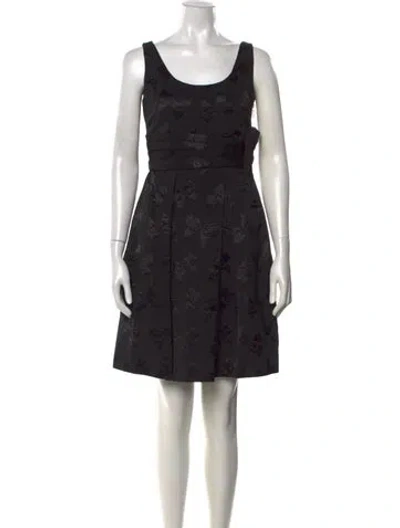 Pre-owned Kate Spade Patterned Mini Dress In Black