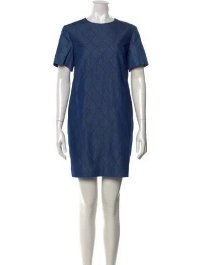 Pre-owned Kate Spade Patterned Mini Dress In Blue