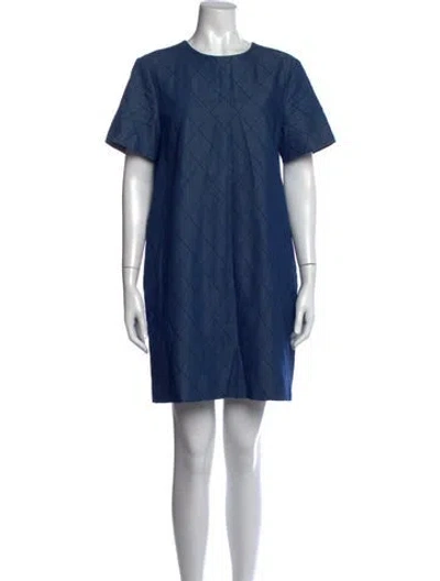 Pre-owned Kate Spade Patterned Mini Dress In Blue