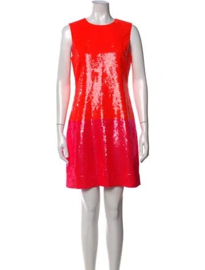 Pre-owned Kate Spade Patterned Mini Dress In Orange