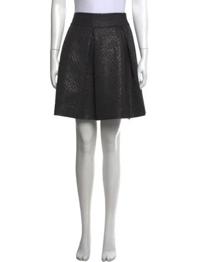Pre-owned Kate Spade Patterned Mini Skirt In Black