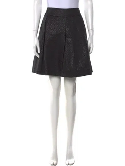 Pre-owned Kate Spade Patterned Mini Skirt In Black