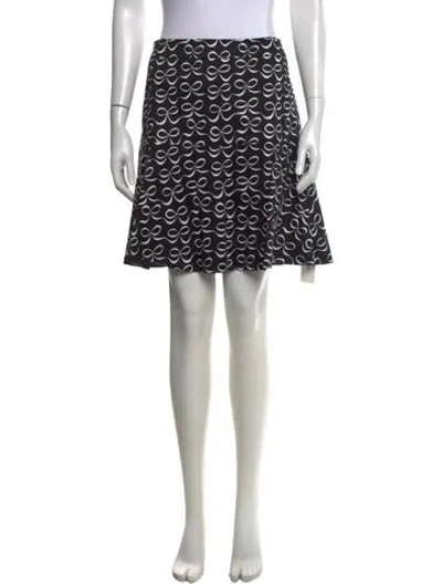Pre-owned Kate Spade Patterned Mini Skirt In Black