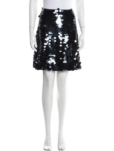 Pre-owned Kate Spade Patterned Mini Skirt In Blue