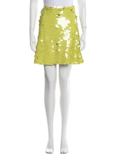 Pre-owned Kate Spade Patterned Mini Skirt In Green