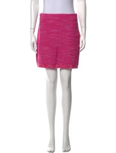 Pre-owned Kate Spade Patterned Mini Skirt In Pink