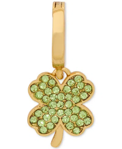 Kate Spade Pave Clover Charm In Green