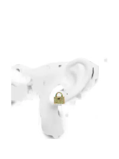 Kate Spade Pave Padlock Earrings In Gold