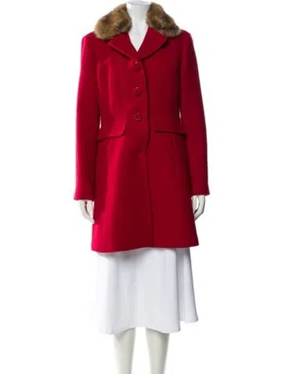 Pre-owned Kate Spade Peacoat In Red
