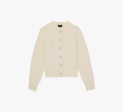 Kate Spade Pearl Button Nell Cardigan In Cream