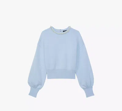 Kate Spade Pearl Collar Sweater In Cosmic Zen