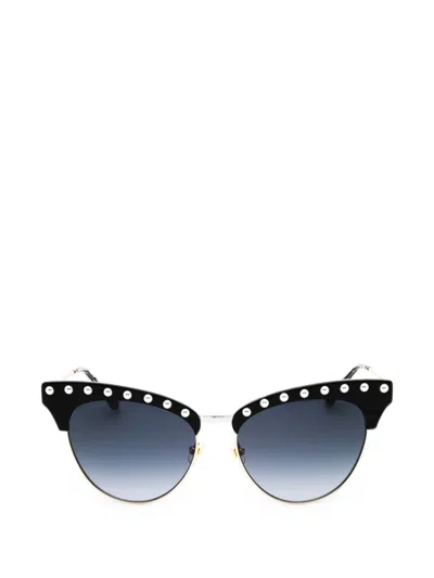 Kate Spade Pearl-embellished Cat-eye Sunglasses In Black