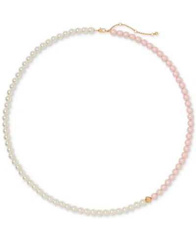 KATE SPADE PEARLIE BEAD & IMITATION PEARL NECKLACE, 34" + 3" EXTENDER