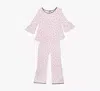 Kate Spade Pink Dot Long Pj Set In Pink Dot