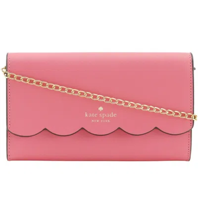Pre-owned Kate Spade Pink Leather Chain/shoulder Wallet ()