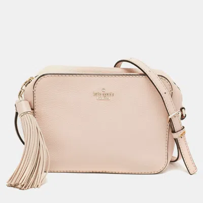 Pre-owned Kate Spade Pink Leather Kingston Drive Arla Crossbody Bag