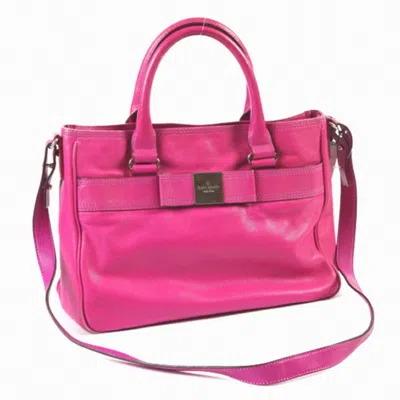 Pre-owned Kate Spade Pink Purple Shoulder Bag Tote Bag () In Pink, Purple
