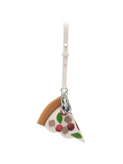 Kate Spade Pizza Bag Charm In Metallic