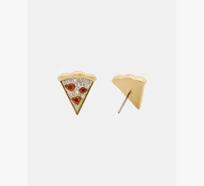 Kate Spade Pizza My Heart Studs In Gold