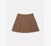 Kate Spade Plaid Box Pleat Mini Skirt In Brown
