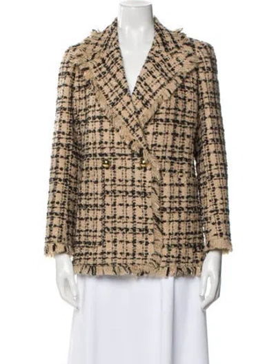 Pre-owned Kate Spade Plaid Print Blazer