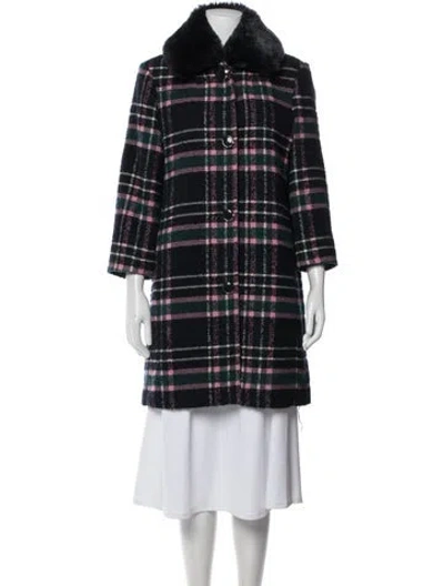 Pre-owned Kate Spade Plaid Print Jacket In Multi