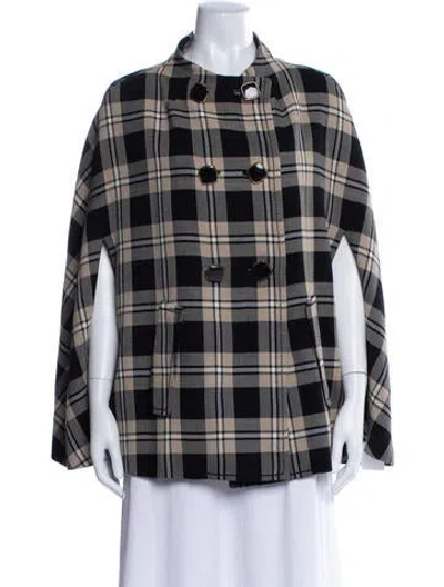 Pre-owned Kate Spade Plaid Print Jacket In Neutral