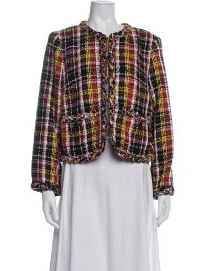 Pre-owned Kate Spade Plaid Print Jacket W/ Tags In Multi